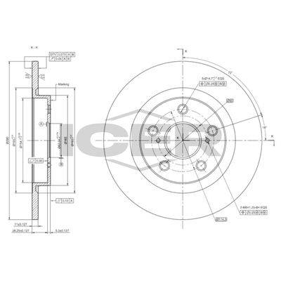 Fren Disk Ayna Arka Sağ ve Sol Toyota Avensis Combi (T27)(2008->)  WALBURG WBD1365