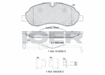 Fren Disk Balata Ön MGA 55679  BK312K021AD 1824121 1 824 121 1829400 1 829 400 1840479 1 840 479 2005967 2 005 967 2005987 2 005 987 2006026 2 006 026 2006028 2 006 028 2391870 2 391 870 2511705 2 511 705 2511669 BK312K021AA BK31-2K021-AA BK312K021AB BK31-2K021-AB BK312K021AC BK31-2K021-AC BK31-2K021-AD BK312K021AE BK31-2K021-AE BK312K021AF BK31-2K021-AF CK4Z2001A CK4Z-2001-A KTJK212K021GB KTJK21-2K021-GB MEBK3J2K021AA MEBK3J-2K021-AA