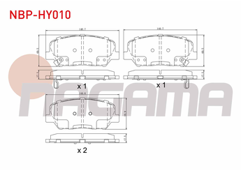 Fren Disk Balata Ön NAGAMA NBP-HY010  