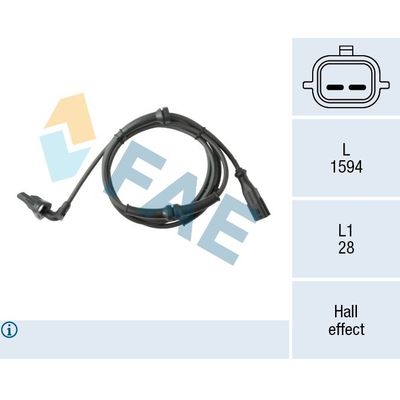 Abs Sensörü Arka Sağ Mercedes Citan Combi (BM 415)(09.2012->)  TRW GBS2625