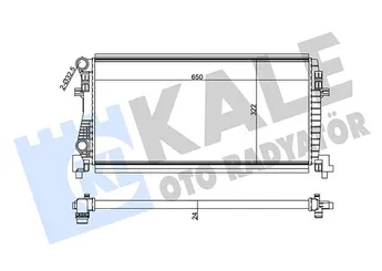 Su Radyatörü  KALE 355555  1640028120 5Q0121251EB 5Q0121251EC