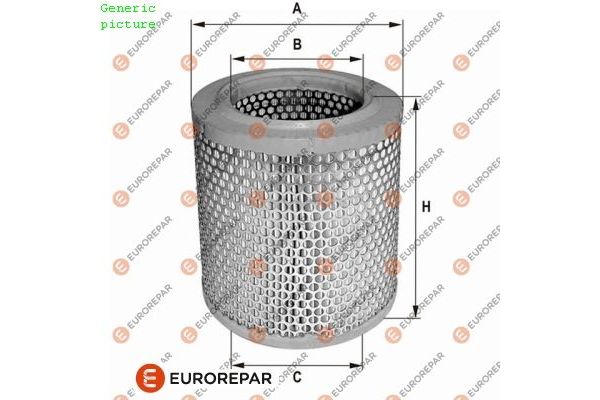 Hava Filtresi  Peugeot Boxer (230) P.Van, Camlı (H3) Aks:3200mm (->2002)  EUROREPAR 1680332080