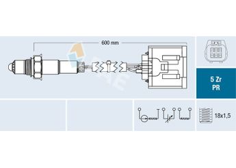 Oksijen (Lambda) Sensörü  FAE 75089  L509188G1B L509-18-8G1 B