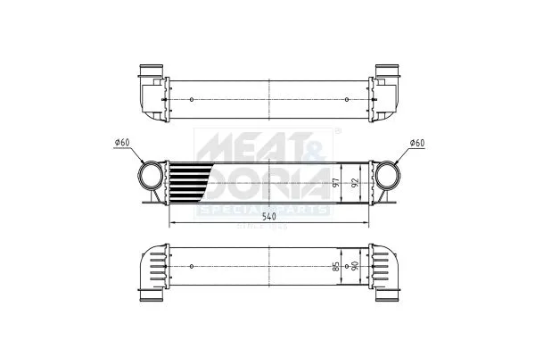 Turbo Radyatörü  BMW 7 Serisi (E38)(1994->)  VEKA 42-1408