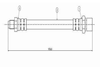 Fren Hortumu Arka Sağ veya Sol CAVO C800 785A  9691034005 9691031403 9691031443