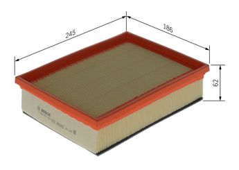 Hava Filtresi  BOSCH F 026 400 120  1444VX 1444.VX 1444FK 1444 FK 1444PX 1444 PX 1444 VX C25US1