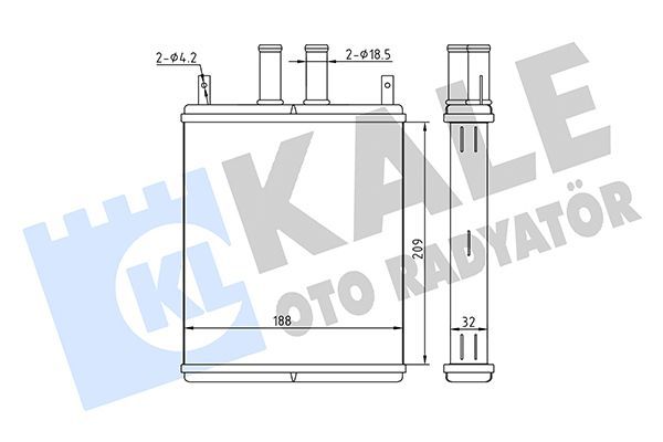 Kalorifer Radyatörü  Lada Priora (2170/2171/2172)(11.2008->)  KALE 360945