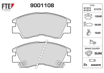 Fren Disk Balata Ön FTE 9001108  MB500816 MR389523 MB699087 MB500813 MB500814 MB500815 MB500819 MR162523 MR162524 MR389524 MR389526