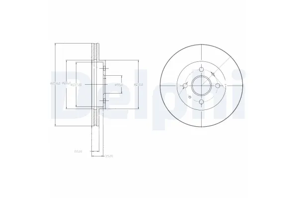 Fren Disk Ayna Ön Sağ ve Sol Daihatsu Sirion (M3...)(2005->2013)  DELPHI BG4213