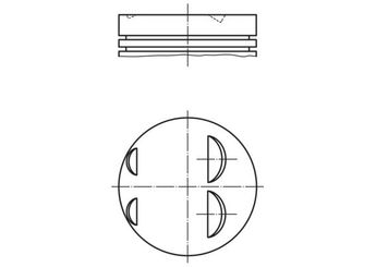 Piston (80.00MM-STD)  GOETZE 87-70211-STD  11251722503 11 25 1 722 503 11251722508 11 25 1 722 508 1722503 1722508