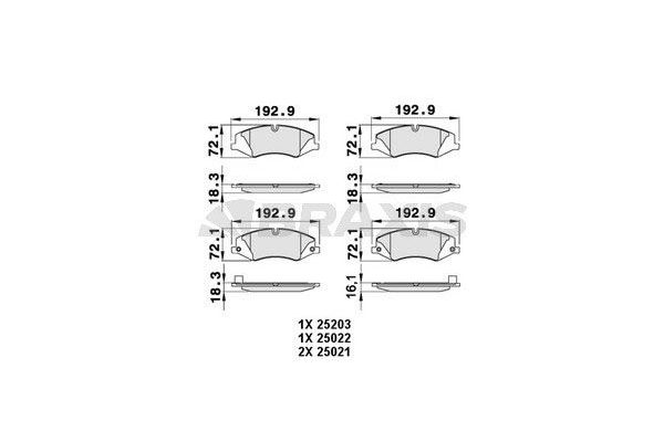 Fren Disk Balata Ön Land Rover Range Rover Sport (2013->)  BRAXIS AA0248