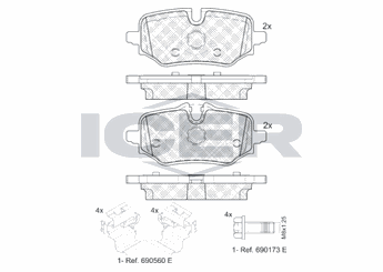 Fren Disk Balata Arka FEBI BILSTEIN 1002008  34208834998 34 20 8 834 998 34 20 8 83 49 98