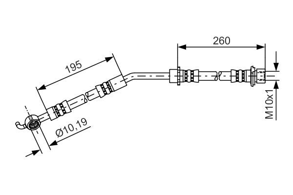 Fren Hortumu Ön Sağ Daihatsu Charade (XP9F)(2011->2013)  BOSCH 1 987 481 408