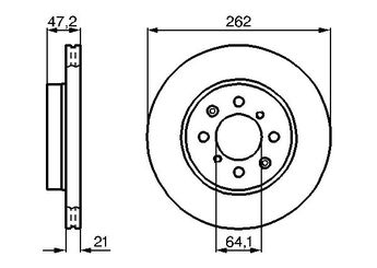 Fren Disk Ayna Ön Sağ ve Sol BOSCH 0 986 478 657  44400SK3E10 44400-SK3-E10 45251SK3E00 45251-SK3-E00 EAP9579 EAP 9579 GBD90830 GBD 90830