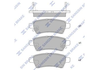 Fren Disk Balata Arka SANGSIN SP1477  44060EB325 44060EA000 44060EA090 44060EA091 D4060EB300