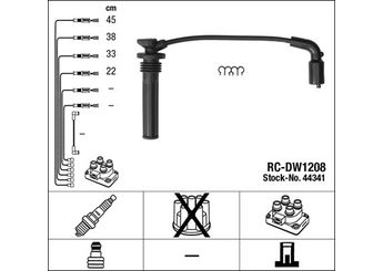 Buji Kablosu  NGK 44341  25183557 25 183 557 96651945 96 651 945 96984145 96 984 145