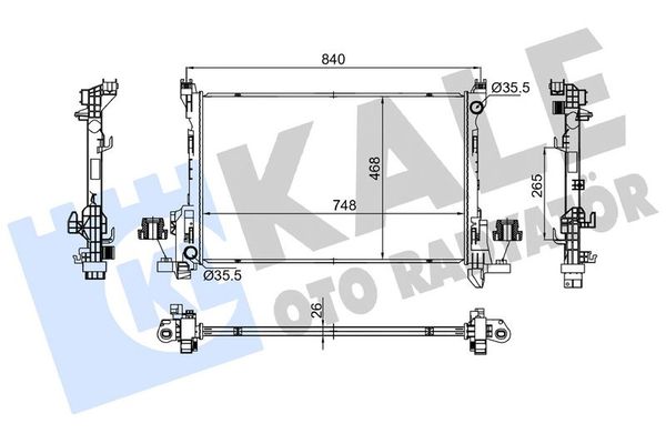 Su Radyatörü  Renault Trafic P.Van (06.2014->)  KALE 363995