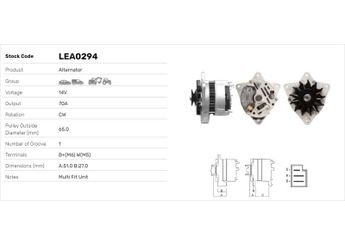 Alternatör  LUCAS ELEKTRIK LEA0294  LEA0294