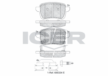 Fren Disk Balata Arka FIAT ORJINAL 77367914  77367914 7 736 791 4