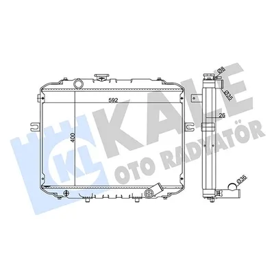 Su Radyatörü  Volkswagen Polo III 2/4 Kapı (6N2)(10.1999->2001)  KALE 342295