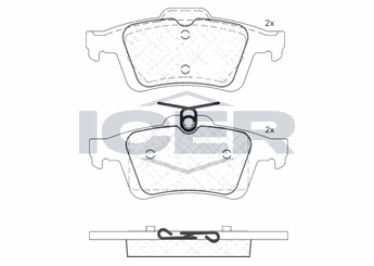 Fren Disk Balata Arka FTE 9005379  1765765 5134101 BV612M007BA BV61-2M007-BA BV612M007CB BV61-2M007-CB 1841463 BV612M007B3A