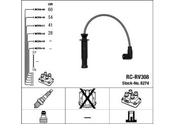 Buji Kablosu  NGK 8274  GHT285 GHT 285