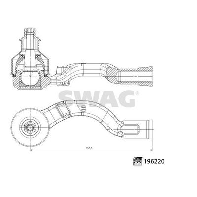 Rot Başı Sağ Citroen C4 / Ë-C4 (07.2021->)  SWAG 33 11 2065