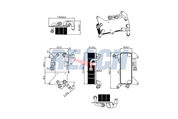 Motor Yağ Soğutucu  Audi A6 Allroad Quattro (4GH)(01.2012->)  VEKA 45-4433