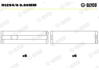 Ana Yatak (0.50)  GLYCO H1294/6 0.50mm  70105561C007 70105561B 070 105 561 B 70105591B 070 105 591 B