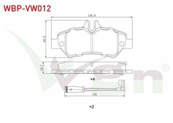 Fren Disk Balata Arka WGN WBP-VW012  