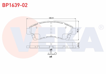 Fren Disk Balata Ön VEKA BP1639-02  