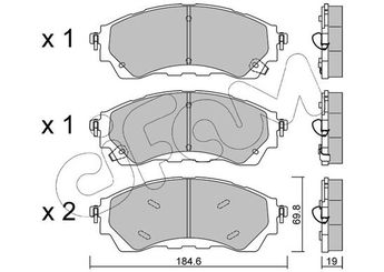 Fren Disk Balata Ön CIFAM 822-1343-0  JB3C2001AB JB3C2001AC 2298617 2229885 EB3C2001AA EB3C2001AB EB3C2M001AA EB3Z2001B JB3C2001B MB3C2001BC MB3C-2001-BC