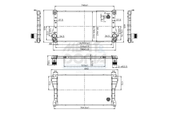 Turbo Radyatörü  Toyota Avensis Touring Sports (T27)(2015->)  DENSO DIT50011