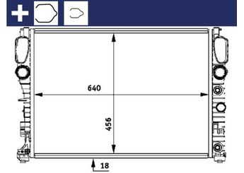 Su Radyatörü  MAHLE CR 512 000S  2115000102 A2115000102 A 211 500 01 02 211 500 01 02