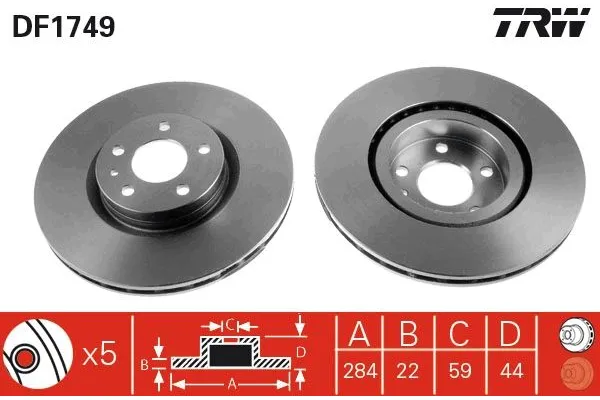Fren Disk Ayna Ön Sağ ve Sol Opel Combo D (10.2011->)  FIAT ORJINAL 51996238