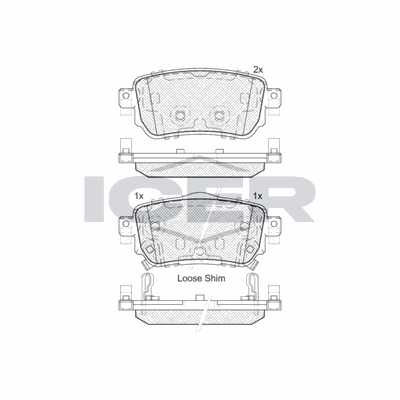 Fren Disk Balata Arka Renault Koleos II (05.2017->)  OTOZONE FDA9012-R1