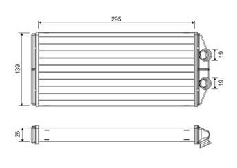Kalorifer Radyatörü  VALEO 811504  6448S6 6448Q6 6448-Q6 6448-S6