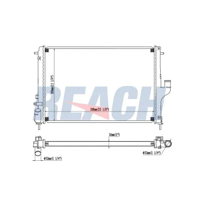 Su Radyatörü  Dacia Logan MVC (12.2006->)  VEKA 16-2161B