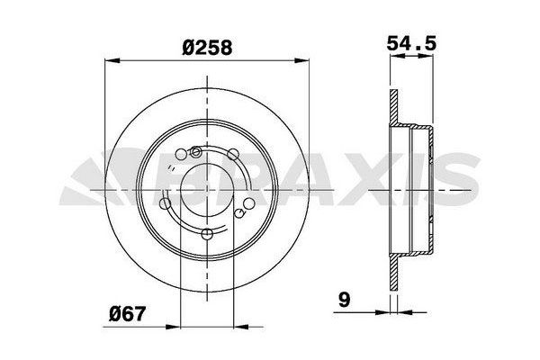 Fren Disk Ayna Arka Sağ ve Sol BRAXIS AE0223
