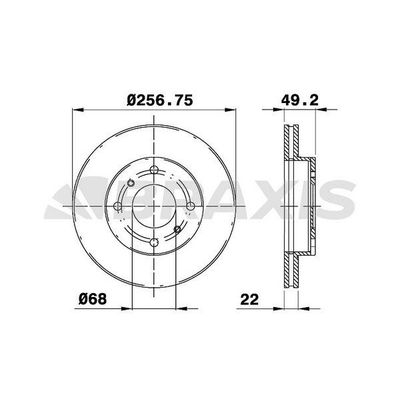Fren Disk Ayna Ön Sağ ve Sol Nissan Almera (N16/E)(01.2000->)  BRAXIS AE0698