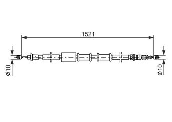 El Fren Teli Arka Sağ veya Sol BOSCH 1 987 482 109  1987482109 46731055