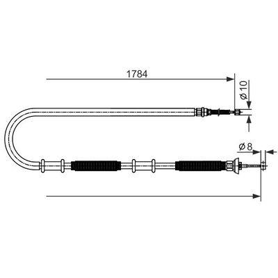 El Fren Teli Arka Sağ veya Sol Fiat Doblo (119) Panorama (08.2005->)  BOSCH 1 987 482 587