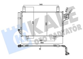 Klima Radyatörü  KALE 345750  KD6261480 KD62-61-480 KD6261480A