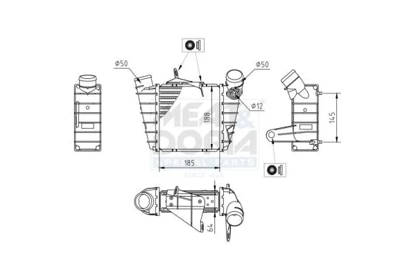 Turbo Radyatörü  Volkswagen Fox (5Z1)(04.2005->2011)  VEKA 42-4407