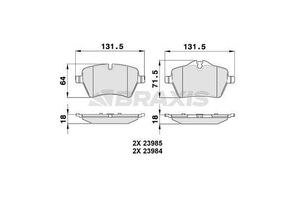 Fren Disk Balata Ön MINI Roadster (R59)(2012->)  BRAXIS AA0156