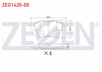 Fren Disk Balata Arka ZEGEN ZEG1420-00   5K0698451 5K0698451C 5K0 698 451 C 2K5698451 2K5 698 451 5K0 698 451 5K0698451A 5K0 698 451 A 5K0698451D 5K0 698 451 D