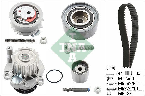 Triger Kayış Seti  Audi A3 (8P1)(05.2003->)  INA 530 0463 30