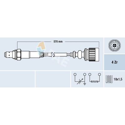 Oksijen (Lambda) Sensörü  BMW 3 Serisi Coupe (E36)(1992->)  FAE 77173