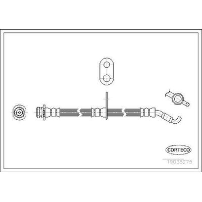 Fren Hortumu Ön Sağ veya Sol Fiat Sedici (189)(2006->)  CAVO C901 590A