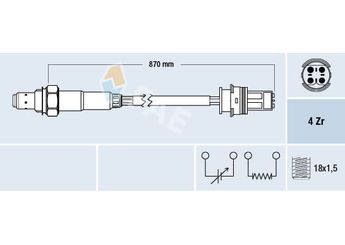 Oksijen (Lambda) Sensörü  FAE 77274  11781405324 11 781 405 324 5407517 000 540 75 17 15400817 001 540 08 17 15402117 001 540 21 17 15408517 001 540 85 17 SG1148 SG-1148 SG1201 SG-1201 SG1240 SG-1240 SG626 SG-626